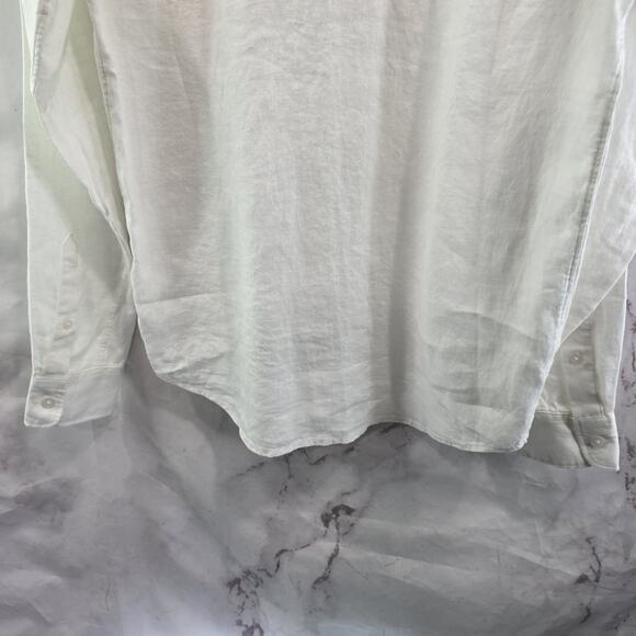 Everlane Shirt Mens White Linen Long Sleeve Button Down European Flax - Picture 8 of 13